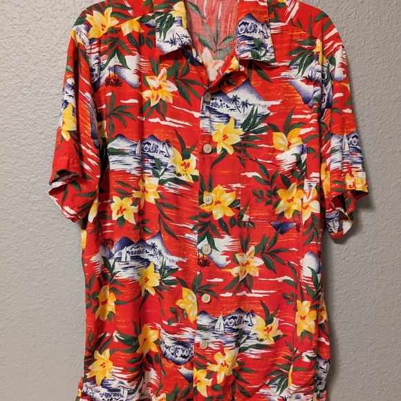 💕 SALE 💕 Vintage OTC Hawaiian Islands Men's Shirt All Over Beach Print Sz. XL - Picture 6 of 6